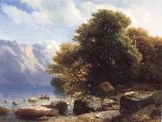 Alexandre Calame THe Lake of Thun France oil painting artist